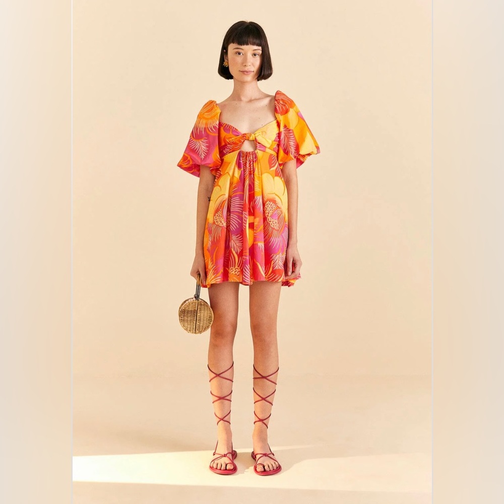 NWT FARM Rio Summer Garden Ombre Mini Dress - Picture 2 of 9